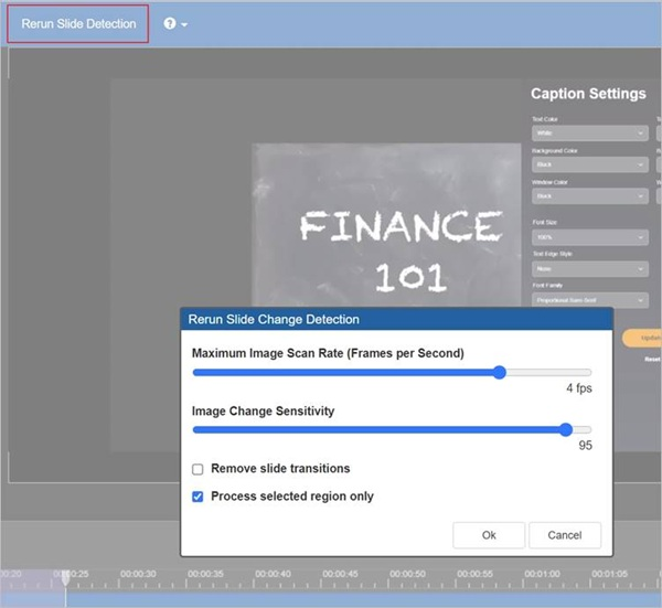 Rerun slide change detection